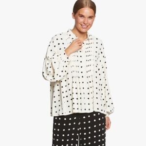 Masai Copenhagen Pleated Hi Lo Popover Blouse